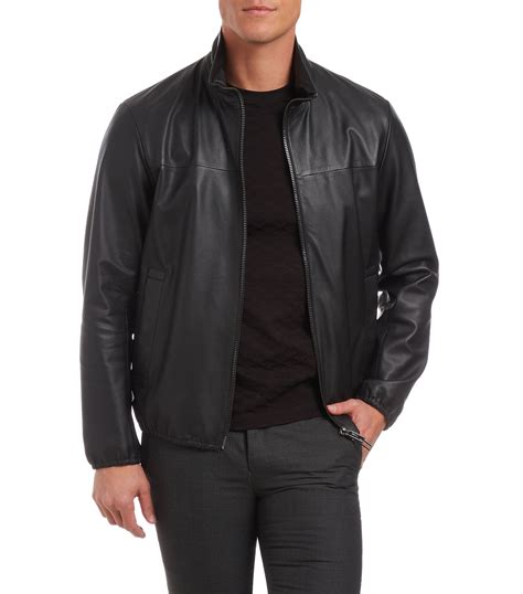 chamarra de piel emporio armani